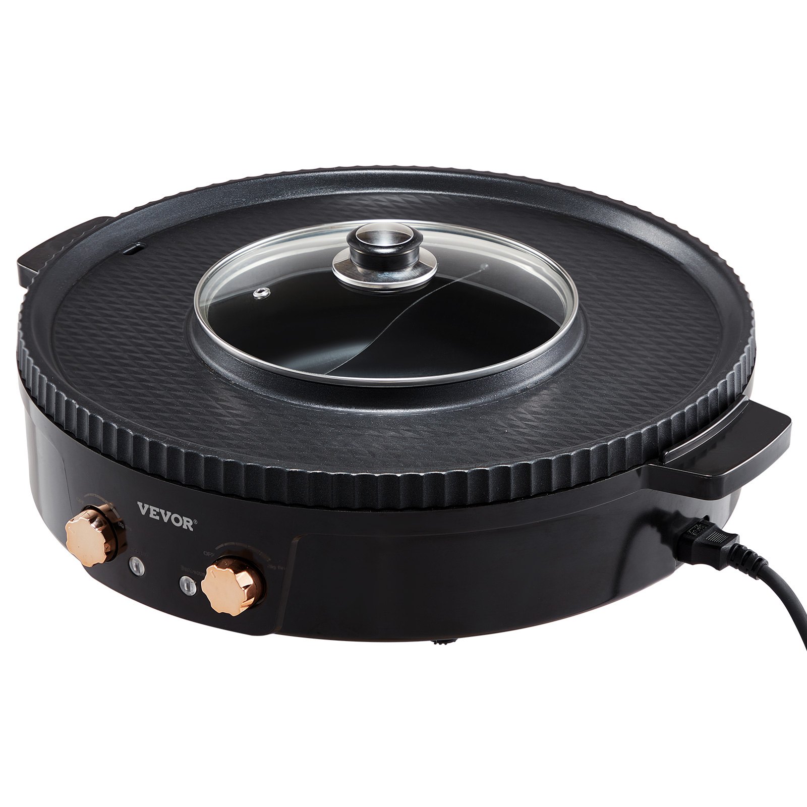 V952-YXDHGHS1550WPJEZ7V3-202508012210-00 VEVOR Hot Pot with Grill 1800W 2-in-1 Electric Smokeless Grill and Hot Pot - Image 1