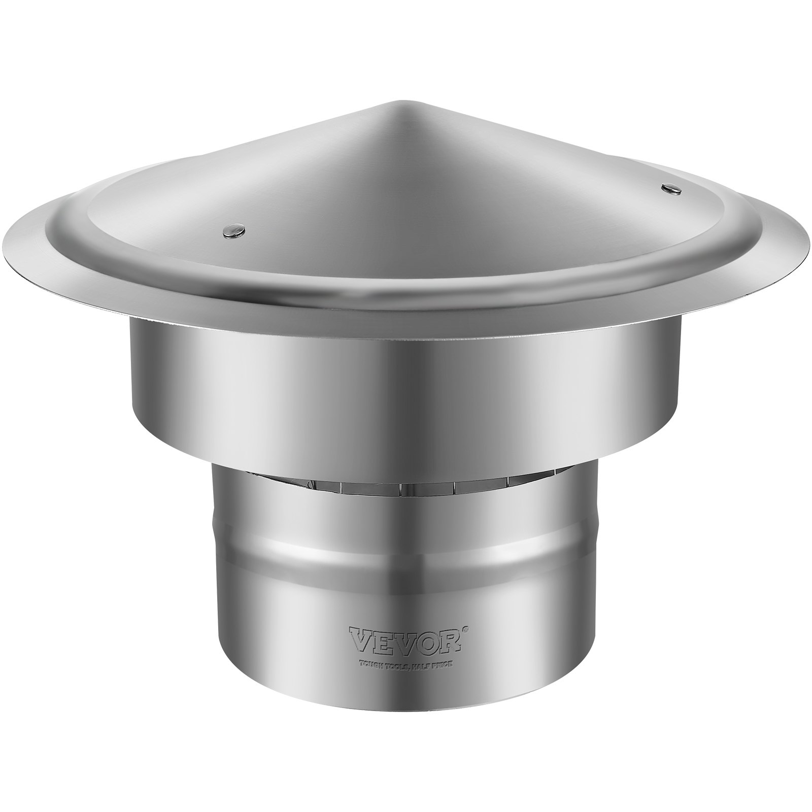 V952-YXYCMYSBXGZDGEH55V0-202507141336-00 VEVOR Chimney Cap 6-inch 304 Stainless Steel Round Roof Rain Cap Cover Silver - Image 1