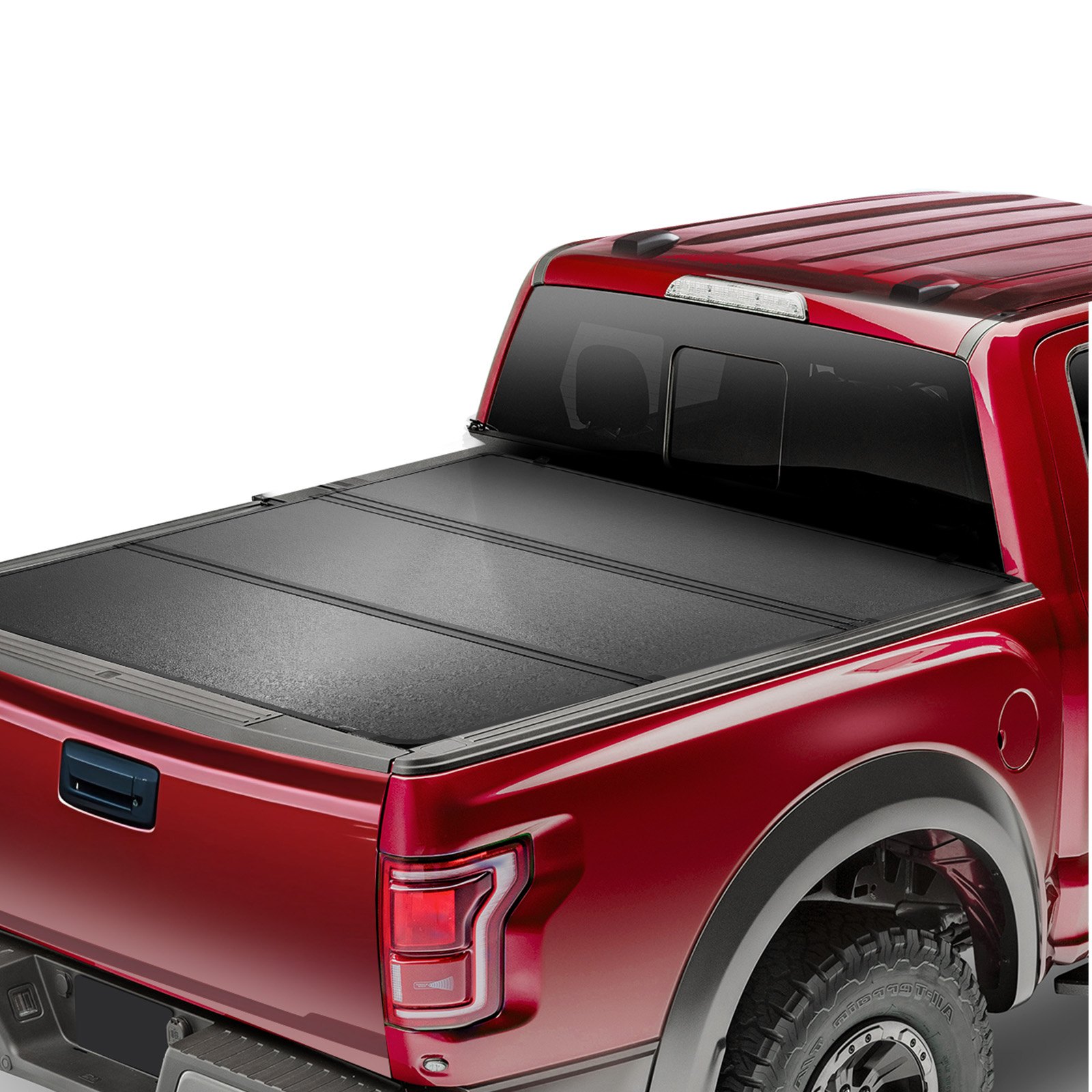 V952-ZDSKCHBXGZDSAPMD9V9-202508011236-00 VEVOR Tri-Fold Truck Bed Tonneau Cover, Compatible with 2019-2024 Chevy Silverado GMC Sierra 1500 (NOT FIT 19-24 Classic) 1775 mm Bed, Fit 1775 x 1608 mm Inside Bed, 181.4 kg Load Capacity, Black - Image 1
