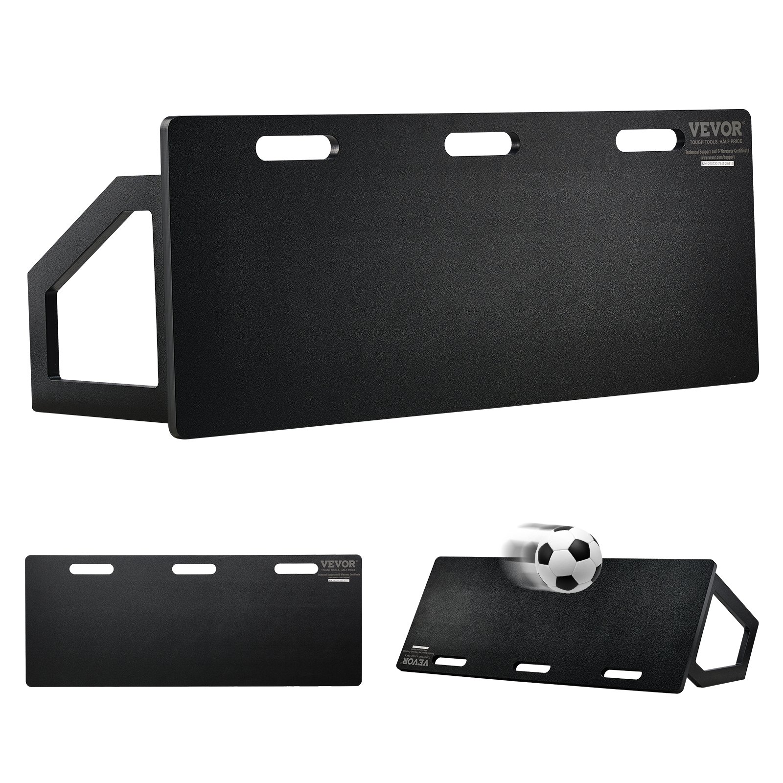 V952-ZQHDBHDPE451MXKRDV0-202508011436-00 VEVOR Soccer Rebounder Board, 115x45 cm Portable Soccer Wall with 2 Angles Rebound, Foldable HDPE Kickback Rebound Board, Soccer Training Equipment for Kids and Adults, Passing & Shooting Practice - Image 1