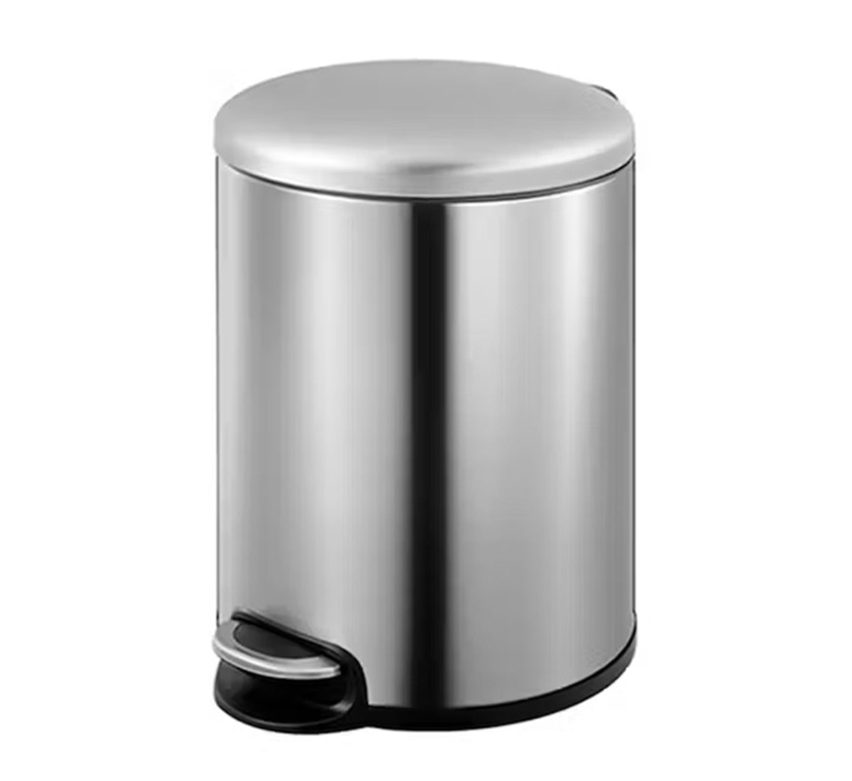 V959-DWBN0018-202507050210-00 Round Soft Closing Stainless Steel PEDAL Bin -5L - Image 1