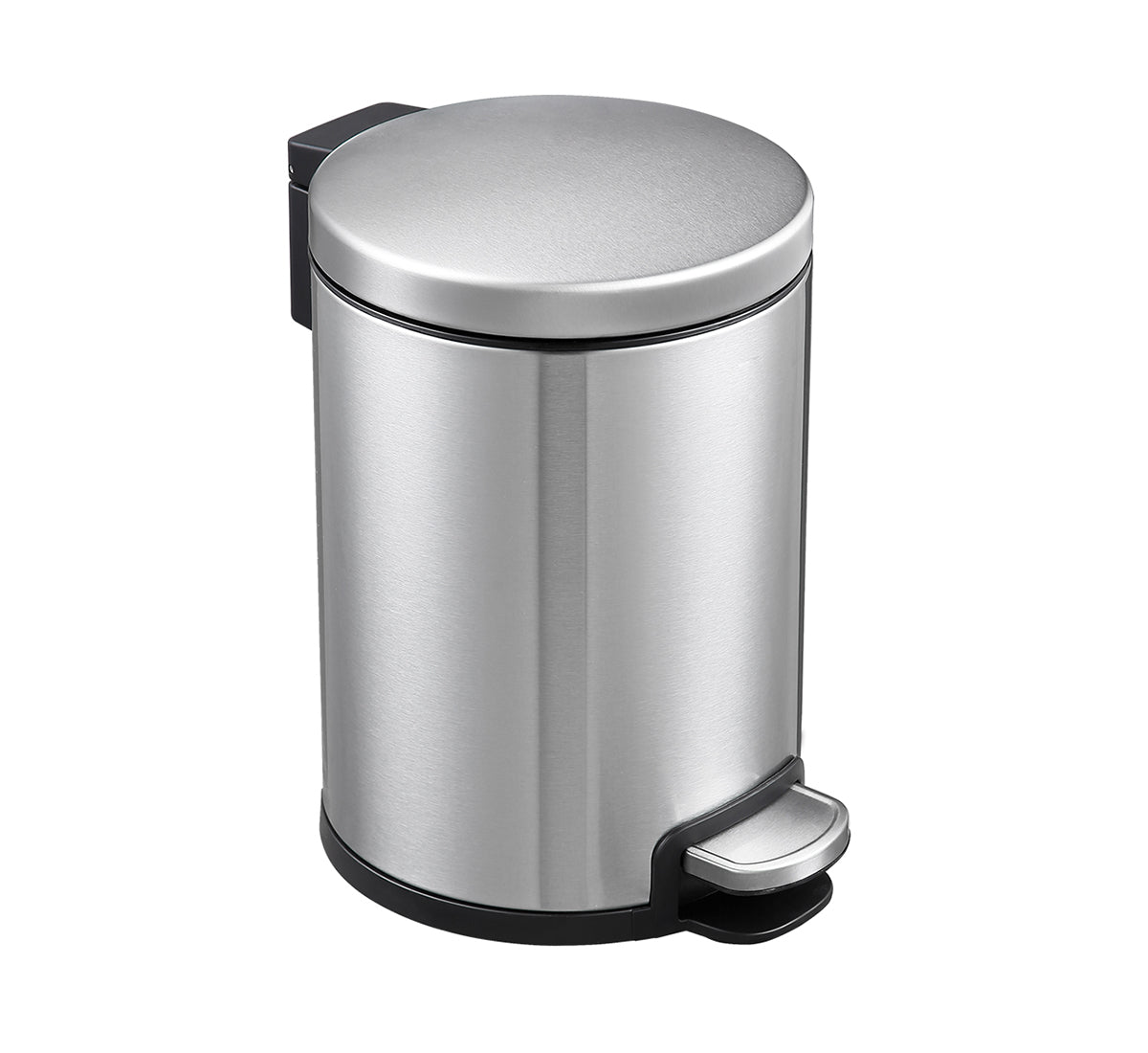 V959-DWBN0023-202507050210-00 Round Soft Closing Stainless Steel PEDAL Bin- 3L - Image 1