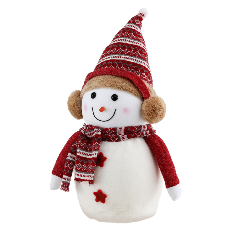 XMAS-SNOWMAN-L-WH-202507221511-00 Jingle Jollys Christmas Snowman Handicraft Ornaments Party Decorations 60cm - Image 1